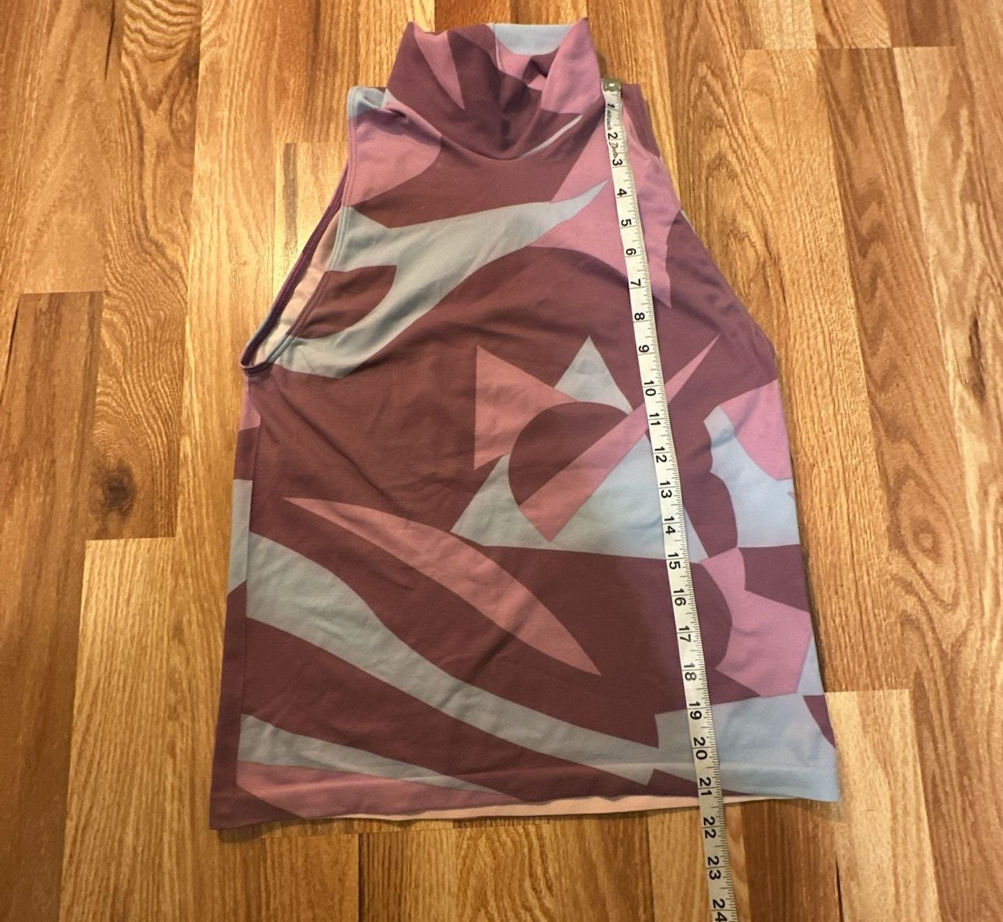 Victoria's Secret Mock Neck Geometric Print Tank Top L 8