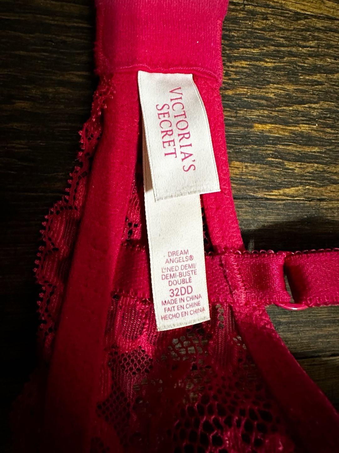 Victoria's Secret Dream Angels Lined Demi Bra 32DD Pink 8