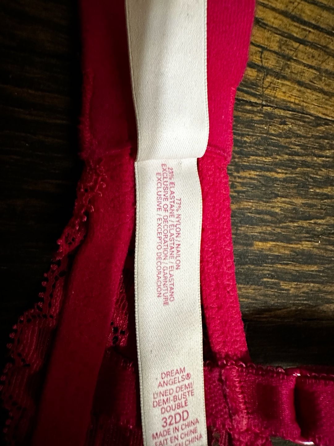 Victoria's Secret Dream Angels Lined Demi Bra 32DD Pink 9