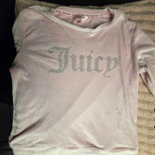 Juicy Couture Pink Velour Pajama Set XL