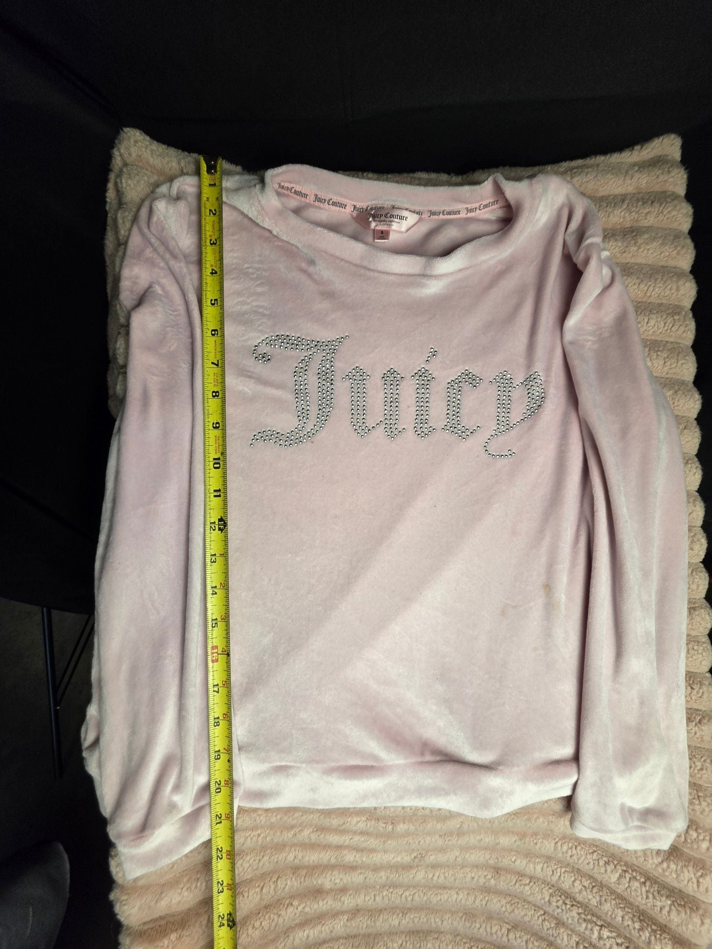 Juicy Couture Pink Velour Pajama Set XL 4