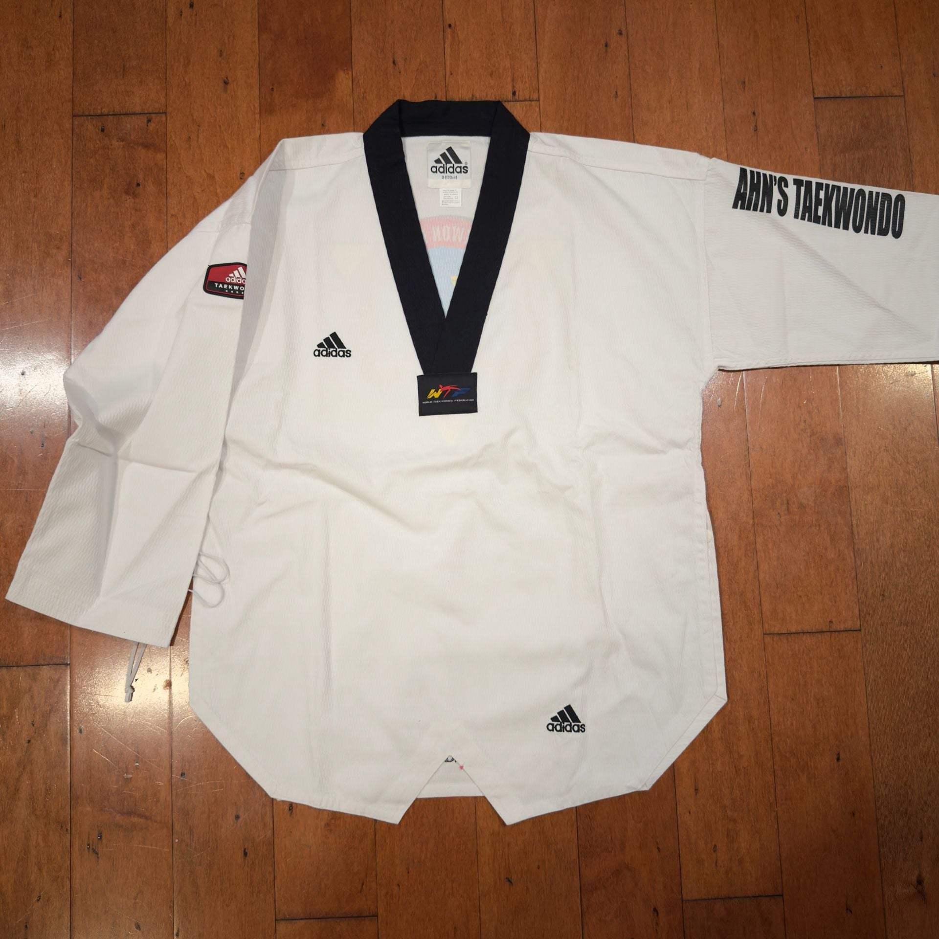 Adidas Ahn's Taekwondo Uniform Dobok with Tiger Patch Size 3 (170cm) 6