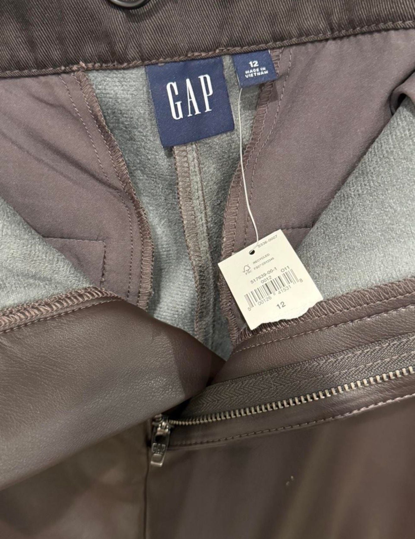 Gap Vegan Leather Cargo Midi Skirt 5