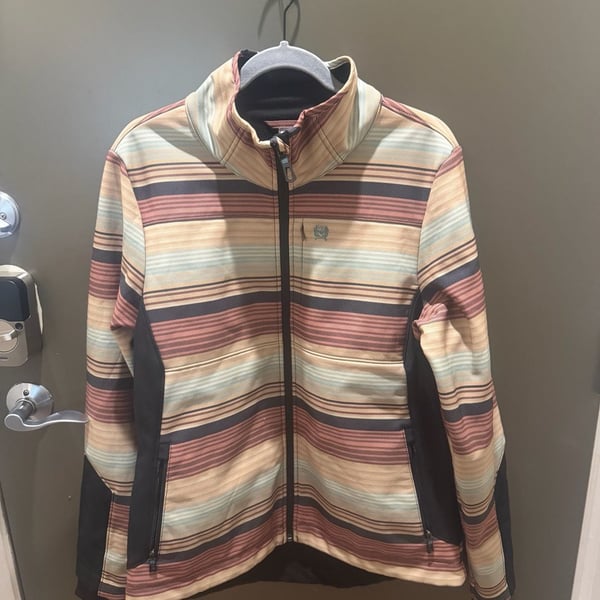 Cinch Women's Bonded Soft Shell Stripe Zip-Up Jacket