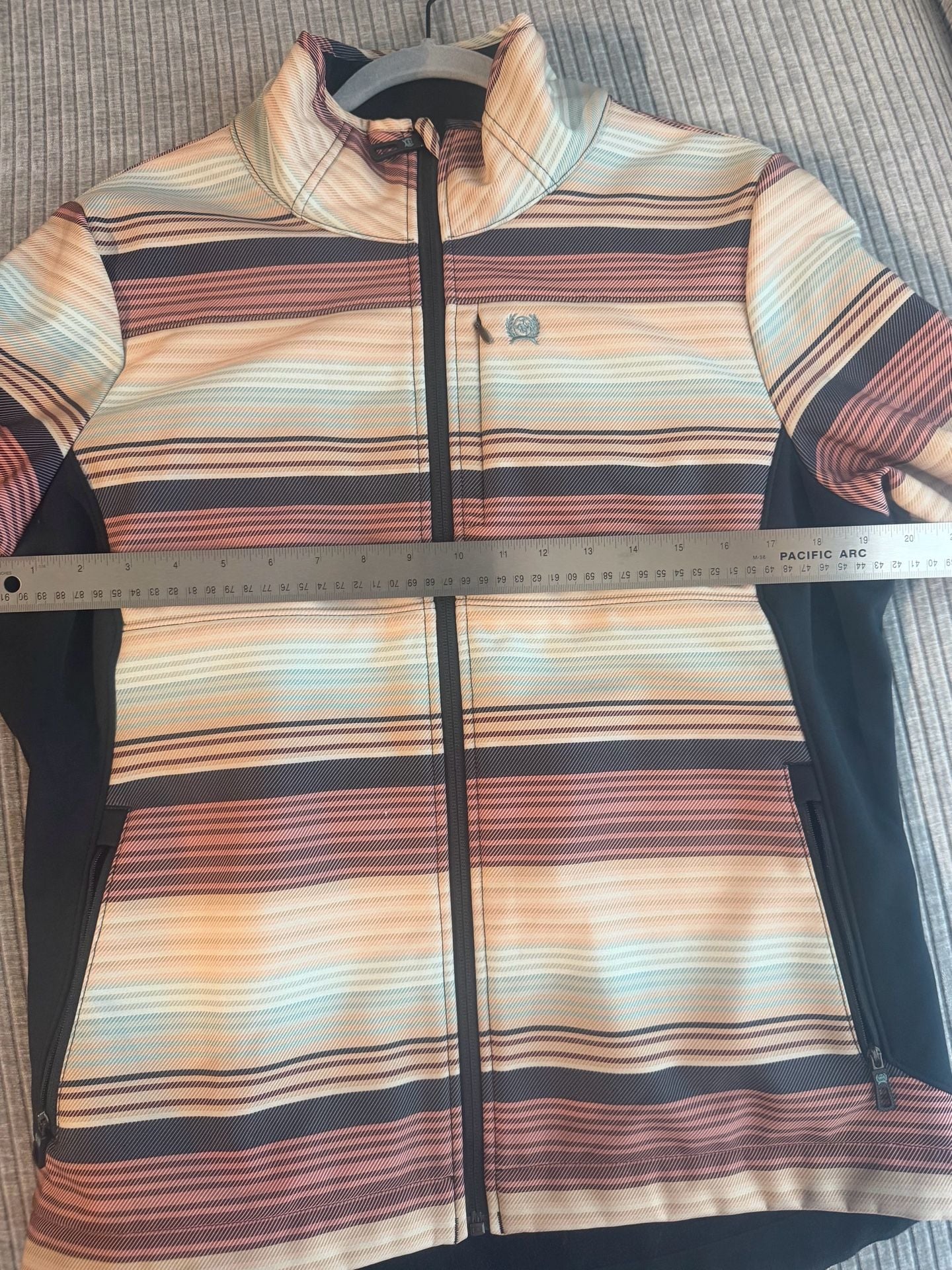 Cinch Women's Bonded Soft Shell Stripe Zip-Up Jacket 8