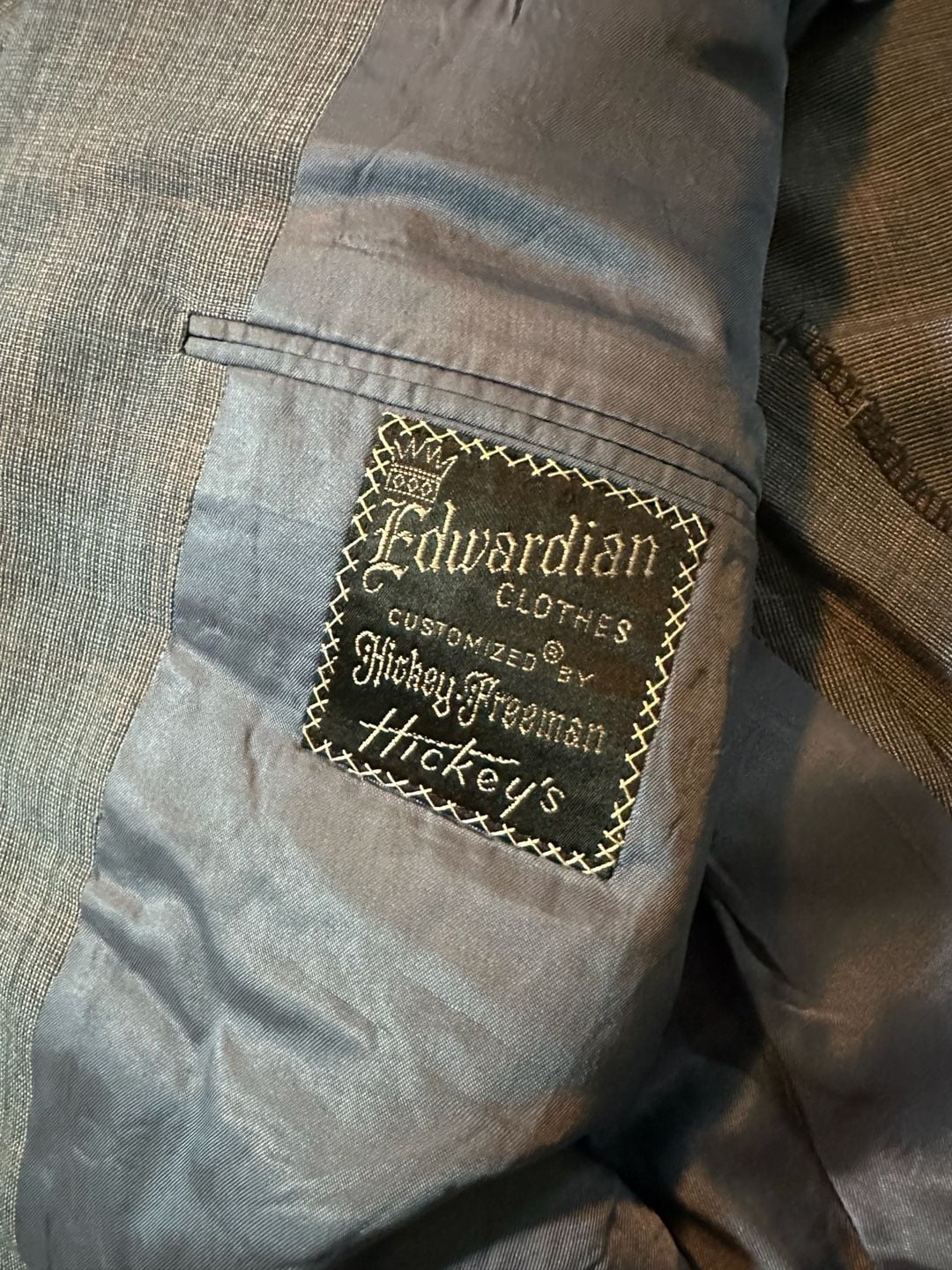 Vintage Edwardian Clothes Customized by Hickey Freeman Men's Grey Suit 2