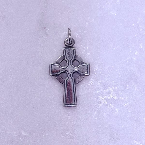 Retired James Avery Sterling Silver Celtic Cross Charm Pendant
