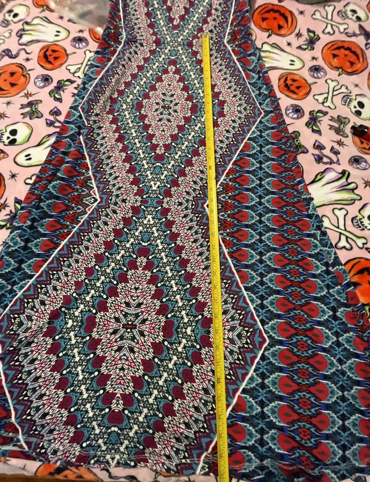 London Times Women's Abstract Tribal Print Short Sleeve Maxi Dress Size 10 8