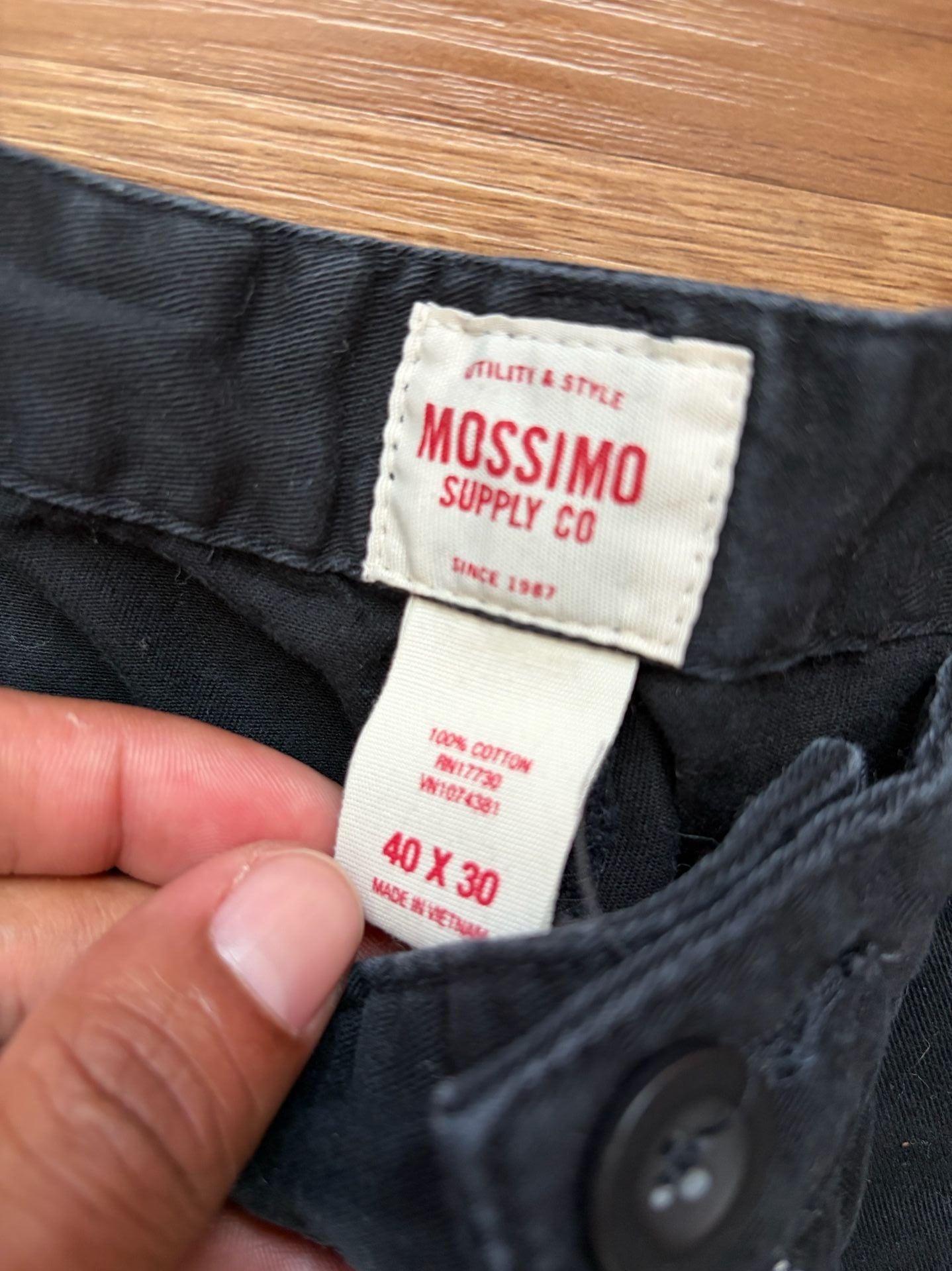 Mossimo Supply Co. Men's Black Cargo Pants Size 40x30 5