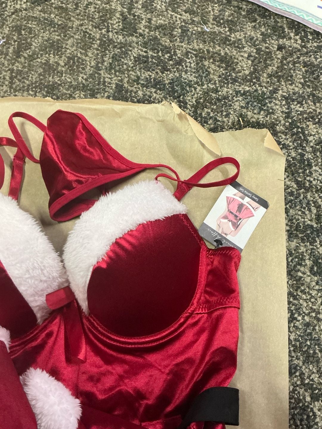 French Affair Sexy Santa Babydoll and G-String Set 4