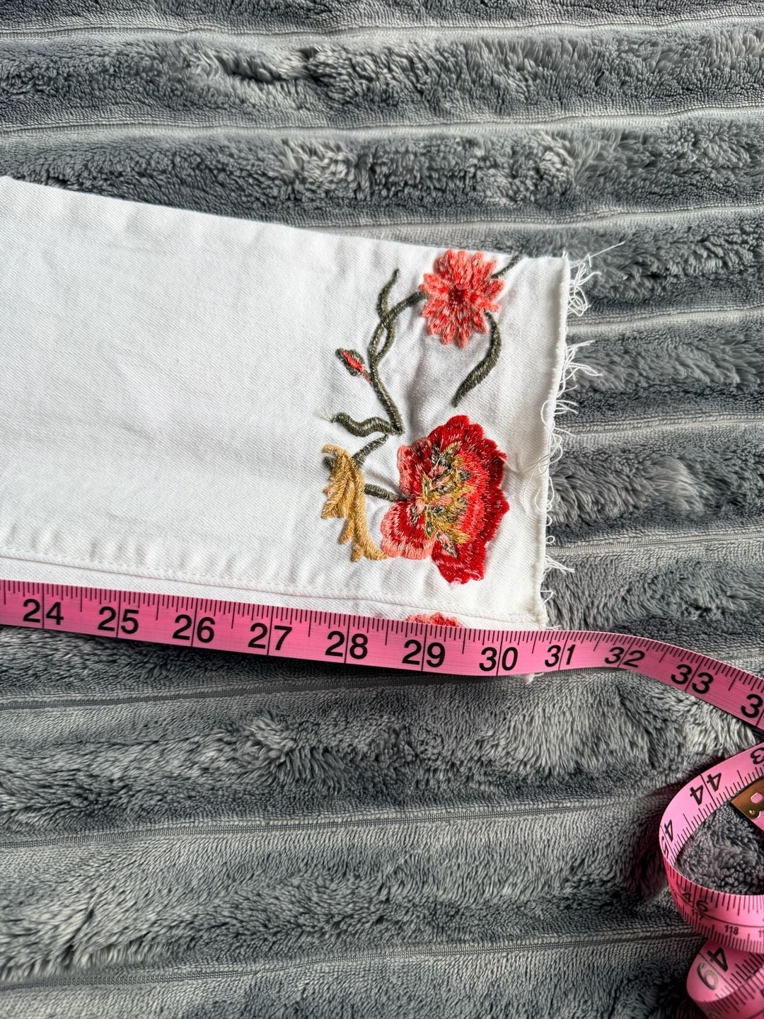 Driftwood Women’s Colette Jeans Size 26 White Floral Embroidery Boho Western 8