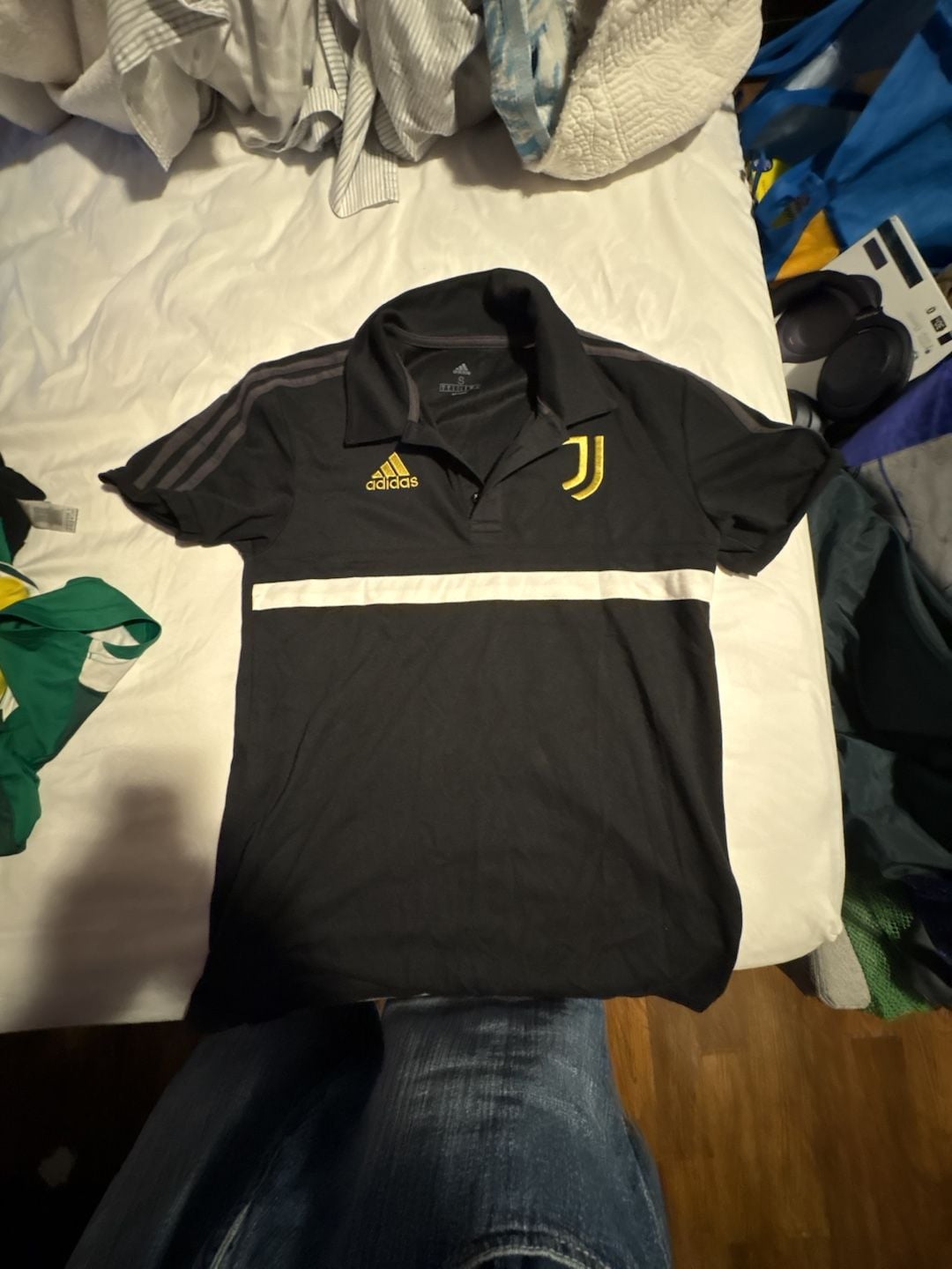 Adidas Juventus FC 2020/21 3-Stripes Polo Shirt Black FR4225 2