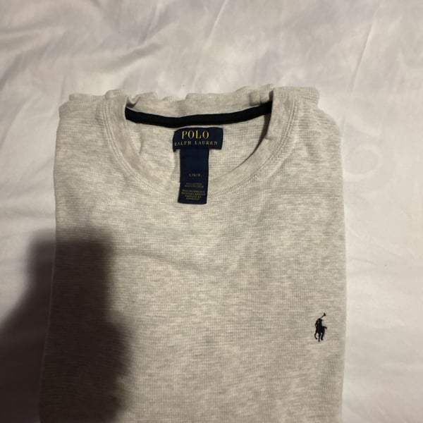 Polo Ralph Lauren Men's 2-Piece Waffle Knit Thermal Long Sleeve Crewneck Sleepwear Pajama Set
