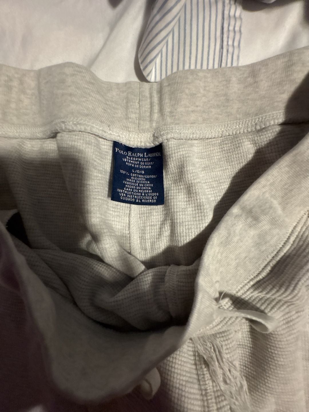 Polo Ralph Lauren Men's 2-Piece Waffle Knit Thermal Long Sleeve Crewneck Sleepwear Pajama Set 5