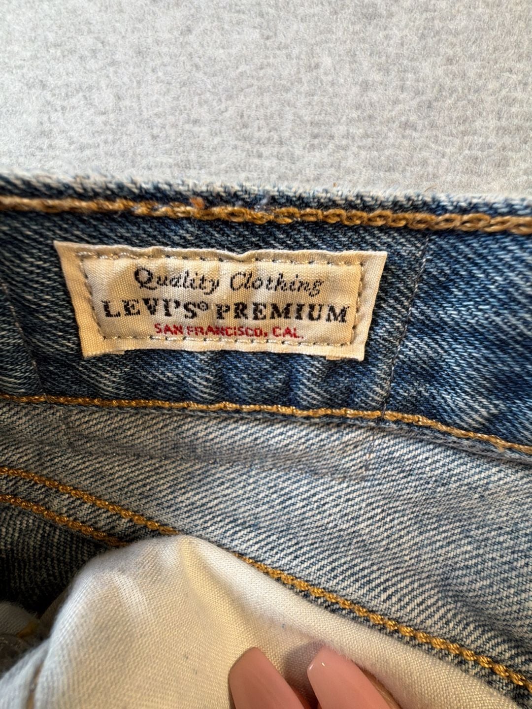 Levi's Premium 501 Original Fit Distressed Button Fly Jeans 8