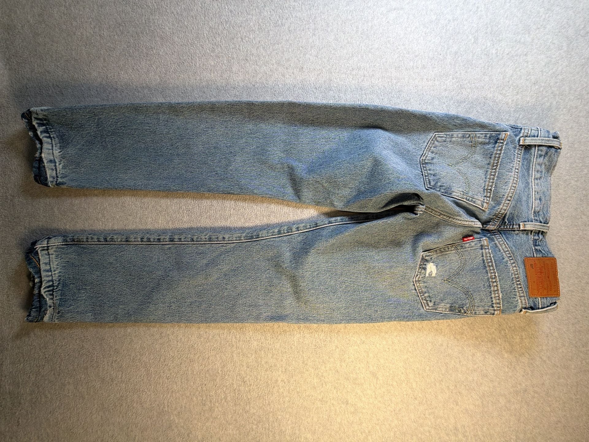 Levi's Premium 501 Original Fit Distressed Button Fly Jeans 10