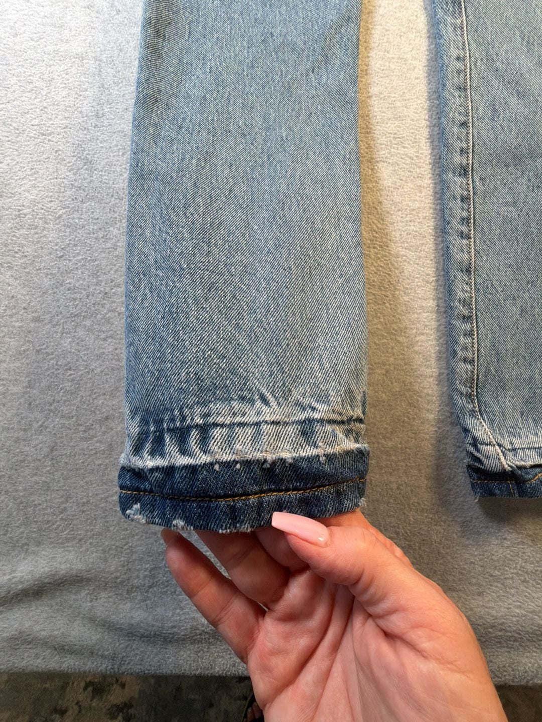 Levi's Premium 501 Original Fit Distressed Button Fly Jeans 12
