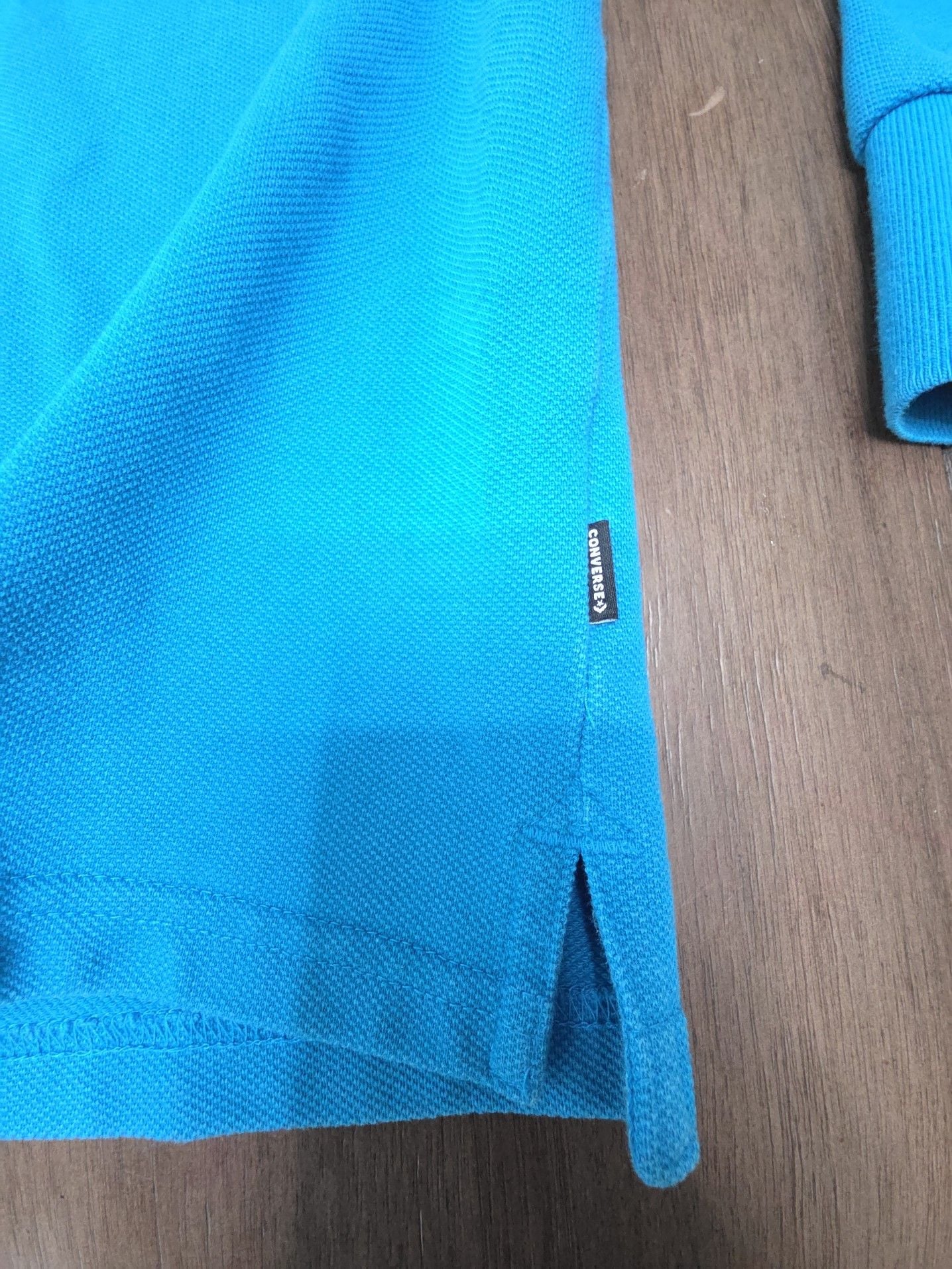 Converse x Golf Le Fleur Colorblock Long Sleeve Polo Shirt Blue/Red 4