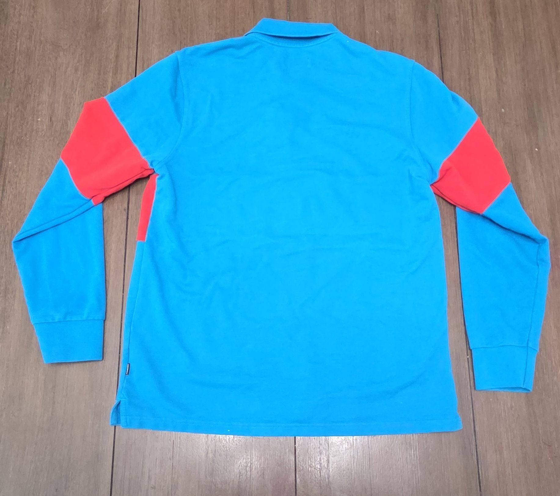 Converse x Golf Le Fleur Colorblock Long Sleeve Polo Shirt Blue/Red 6