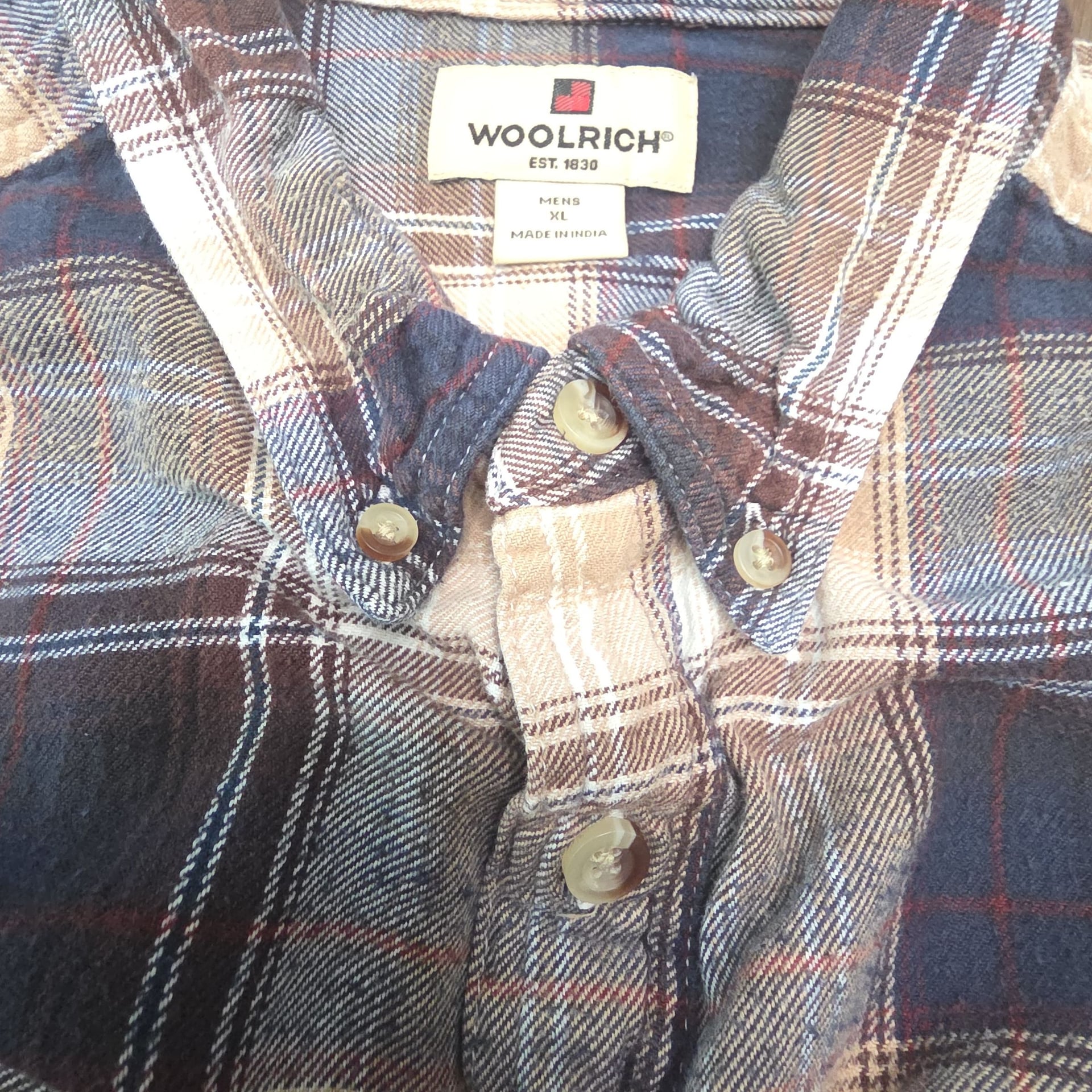 Woolrich Men's Long Sleeve Plaid Flannel Button-Up Shirt 6