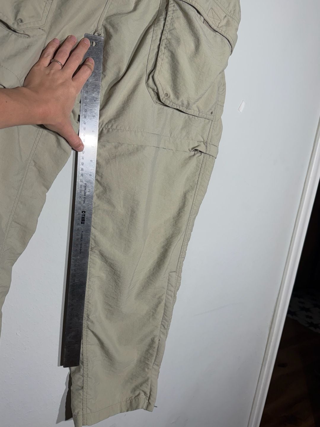 Columbia Sportswear Men's Convertible Cargo Hiking Pants Zip-Off Tan Size L 4
