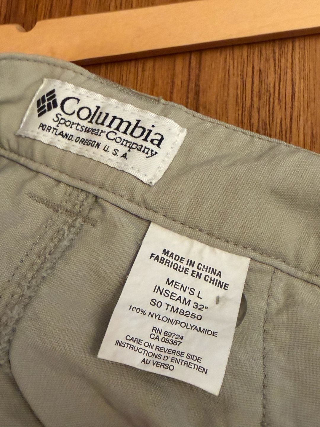 Columbia Sportswear Men's Convertible Cargo Hiking Pants Zip-Off Tan Size L 6