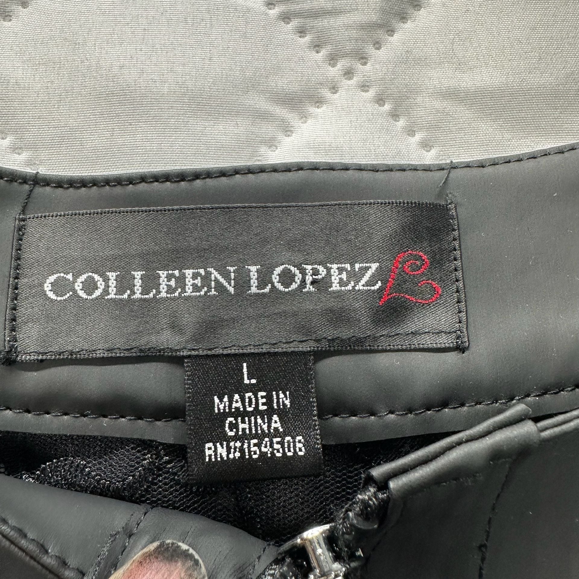 Colleen Lopez Black Floral Lace Mesh Zip-Up Jacket 5