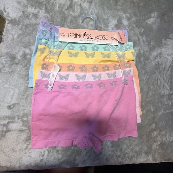 Princess Rose Girls Seamless Boyshorts Underwear 7-Pack