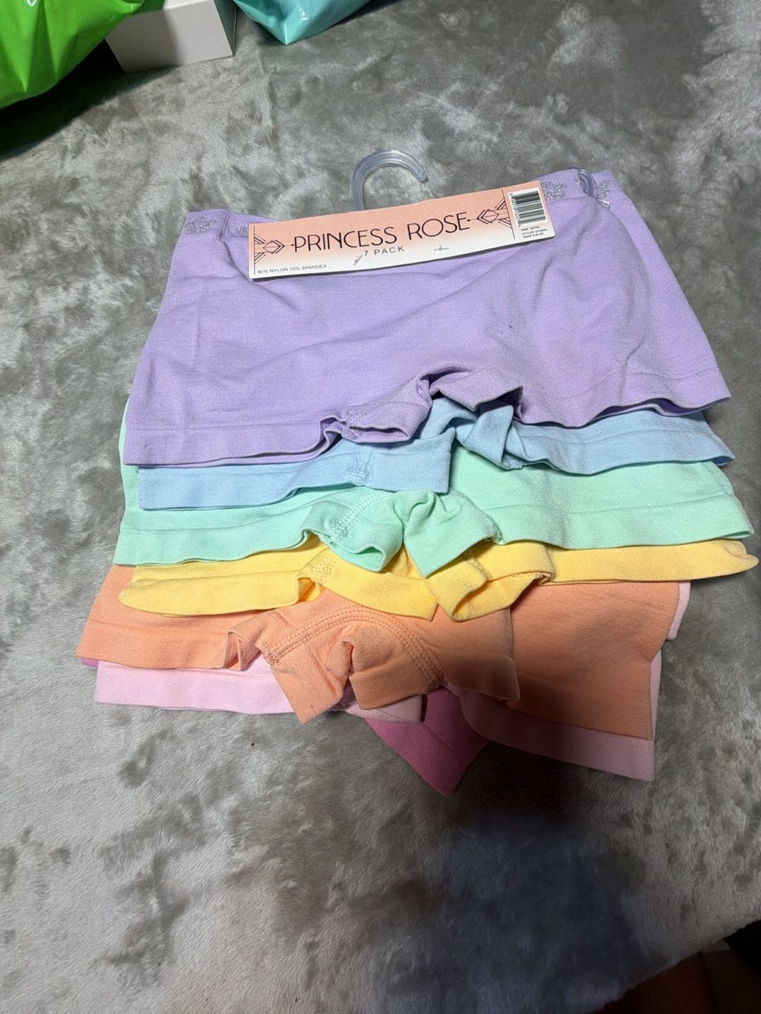 Princess Rose Girls Seamless Boyshorts Underwear 7-Pack 9
