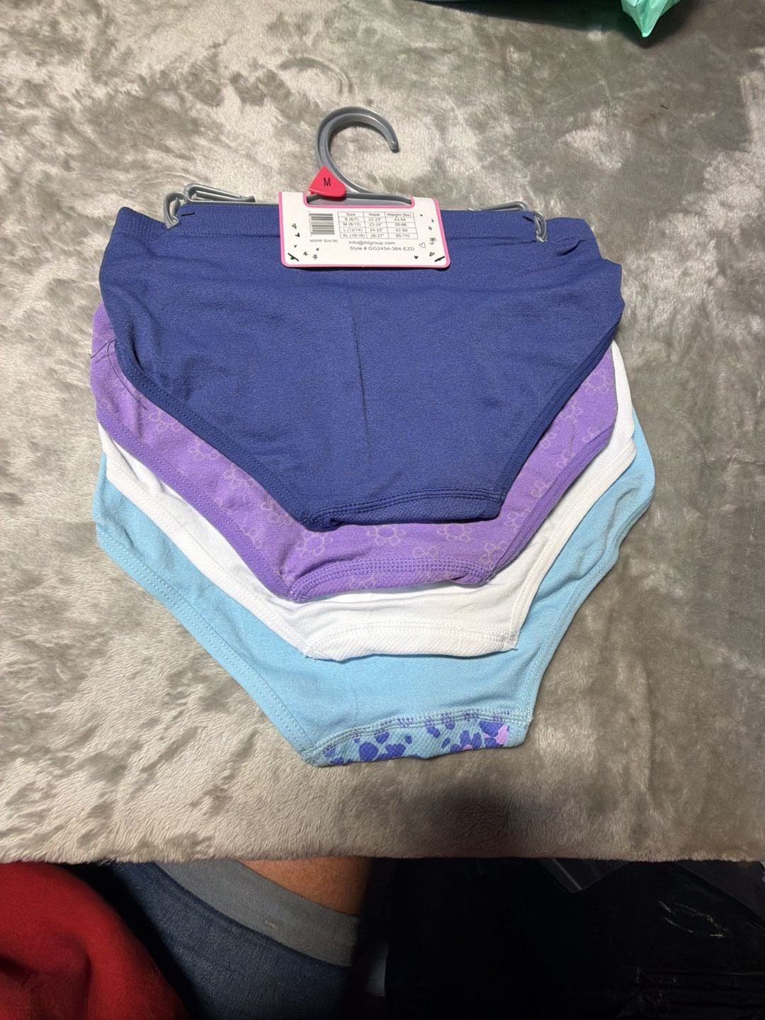 Totally Tween Girls 4-Pack Seamless Hipster Underwear Set 7