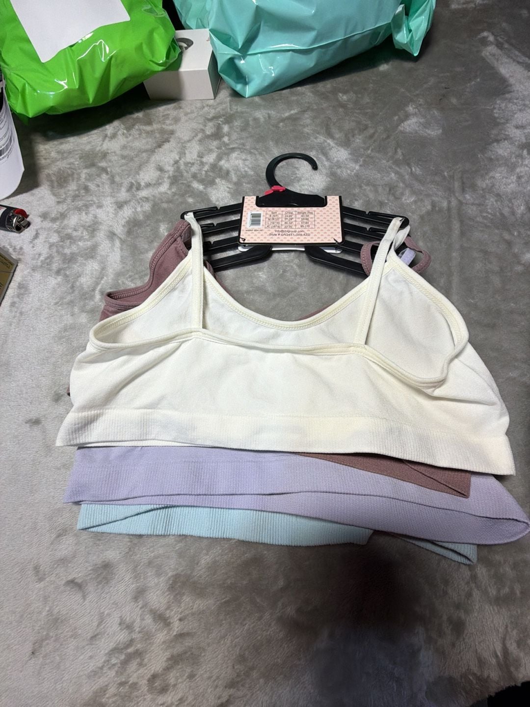 This Girl Can 4-Pack Seamless Girls' Bras, Size Large 8