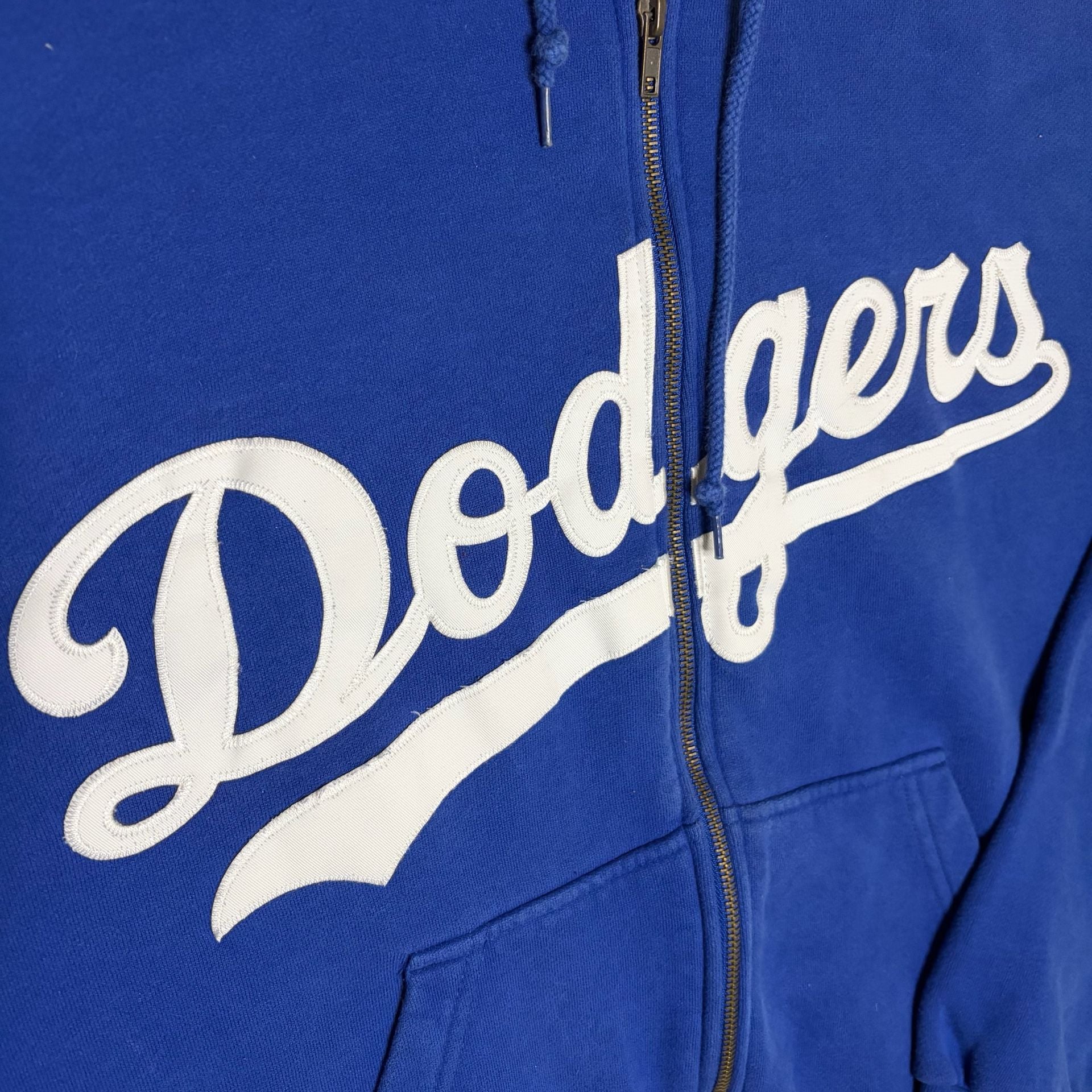 Majestic Los Angeles Dodgers MLB Royal Blue Full-Zip Fleece Hoodie 3