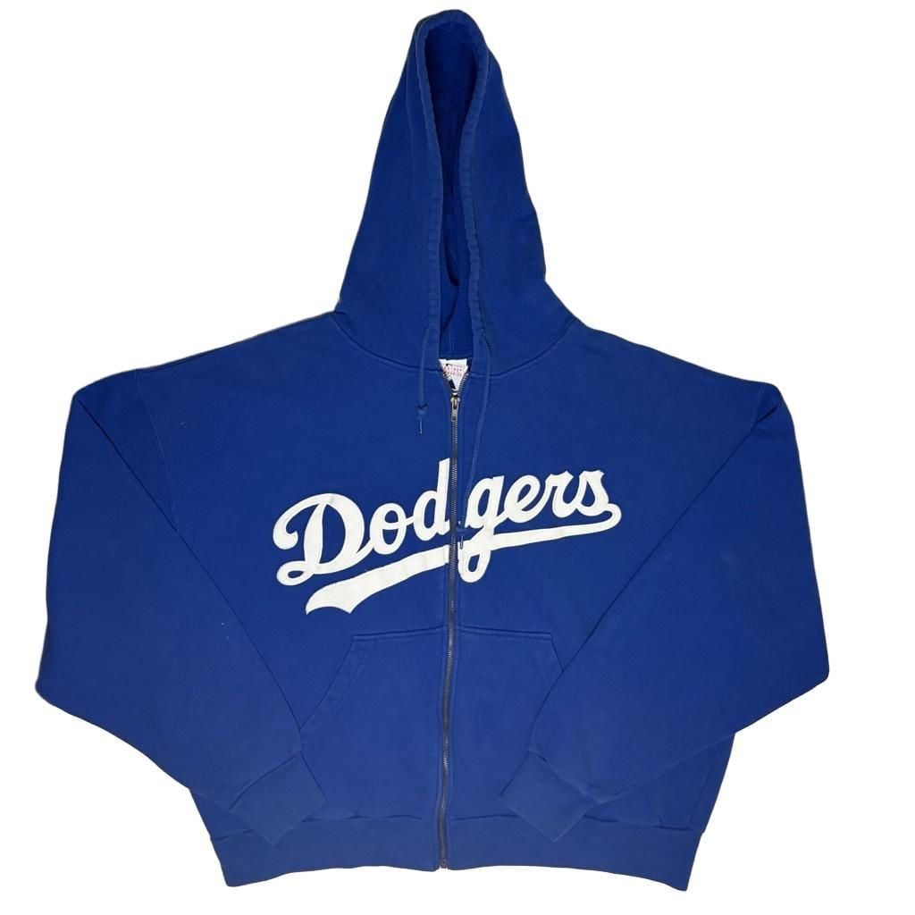 Majestic Los Angeles Dodgers MLB Royal Blue Full-Zip Fleece Hoodie 2