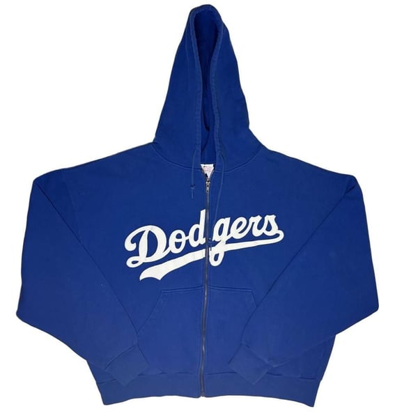 Majestic Los Angeles Dodgers MLB Royal Blue Full-Zip Fleece Hoodie