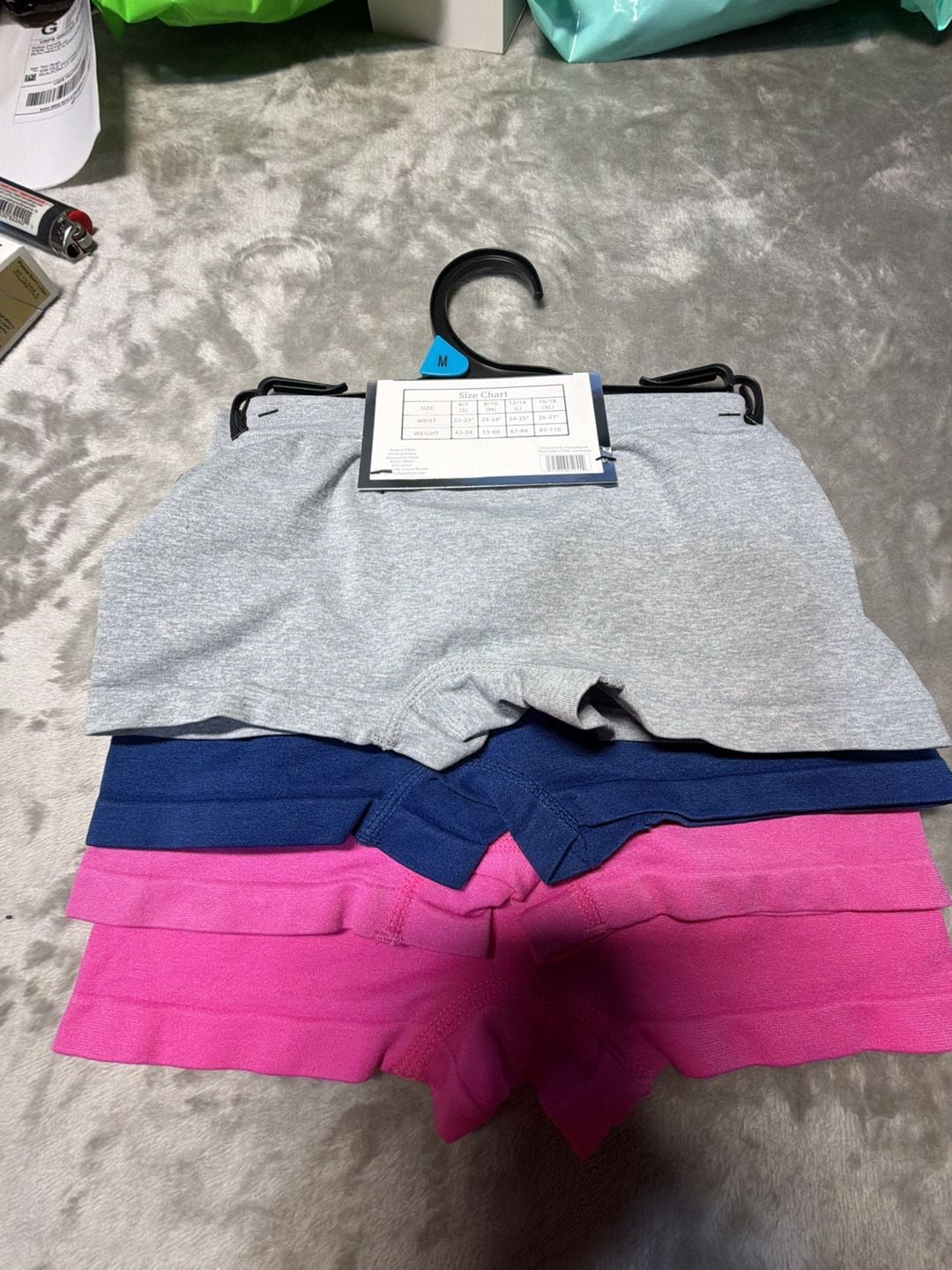 Maddie & Sofie 4-Pack Girls' Boy Short Underwear, Size Medium 8/10 7
