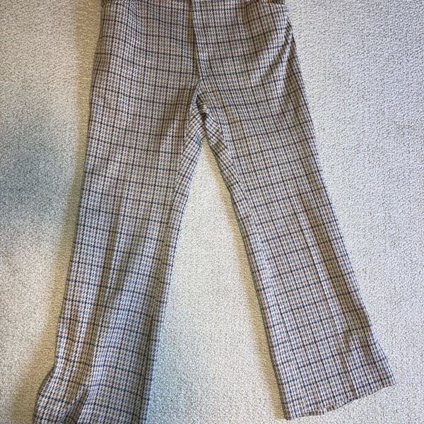 Vintage Haggar Double Knit Plaid Slacks