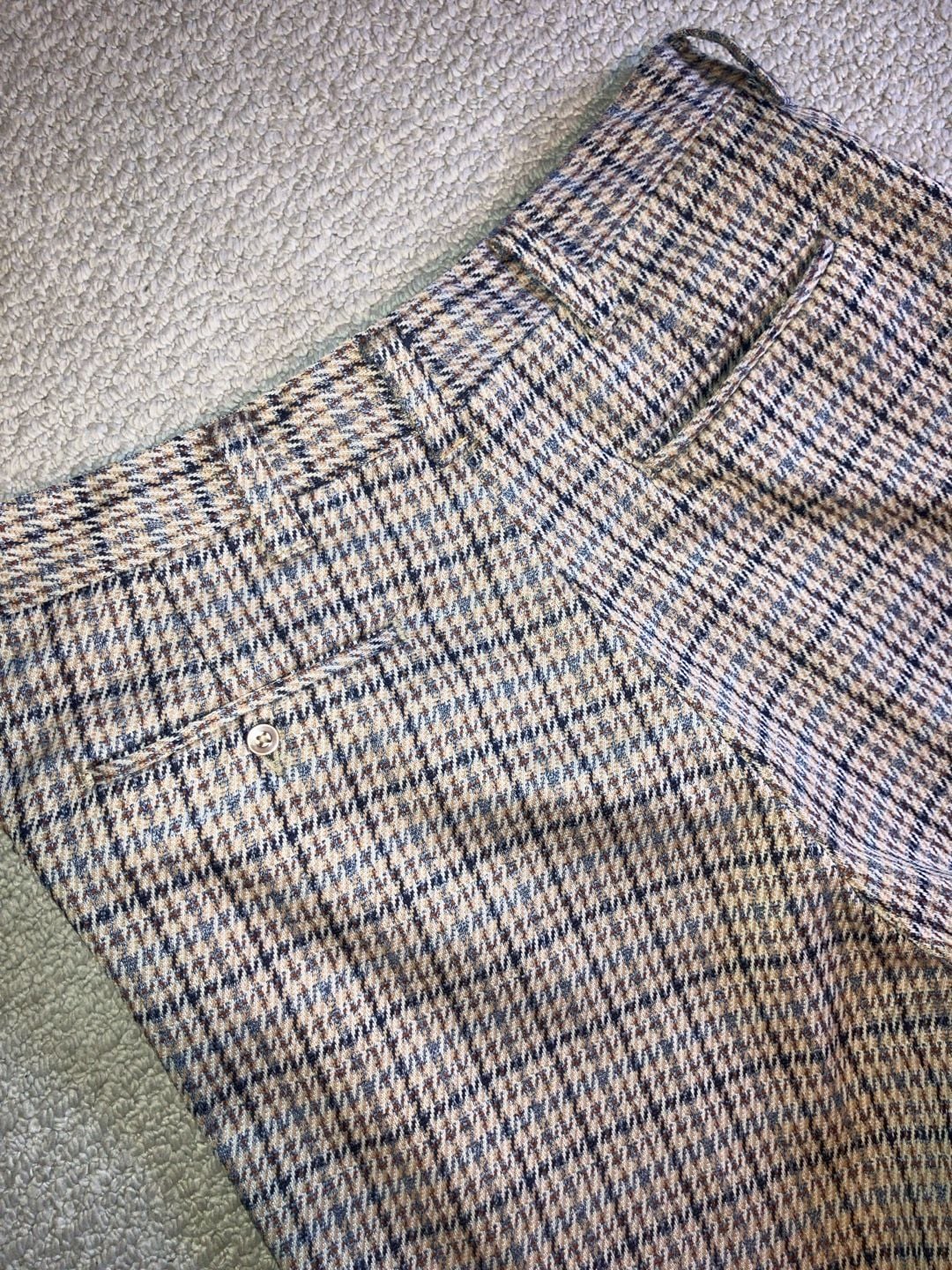 Vintage Haggar Double Knit Plaid Slacks 9