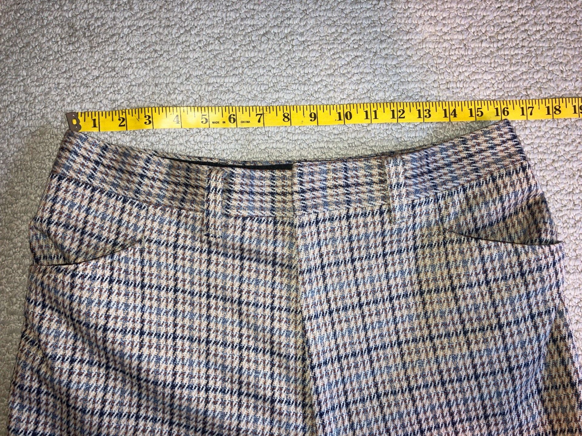 Vintage Haggar Double Knit Plaid Slacks 12