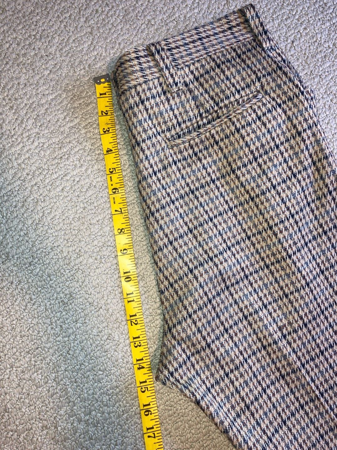Vintage Haggar Double Knit Plaid Slacks 13