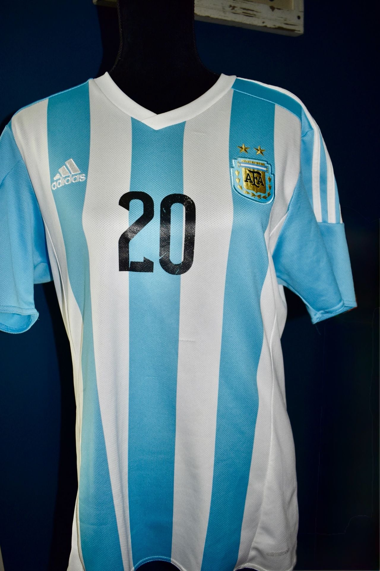Adidas Argentina National Team Home Soccer Jersey - Sergio 'Kun' Agüero #20 2