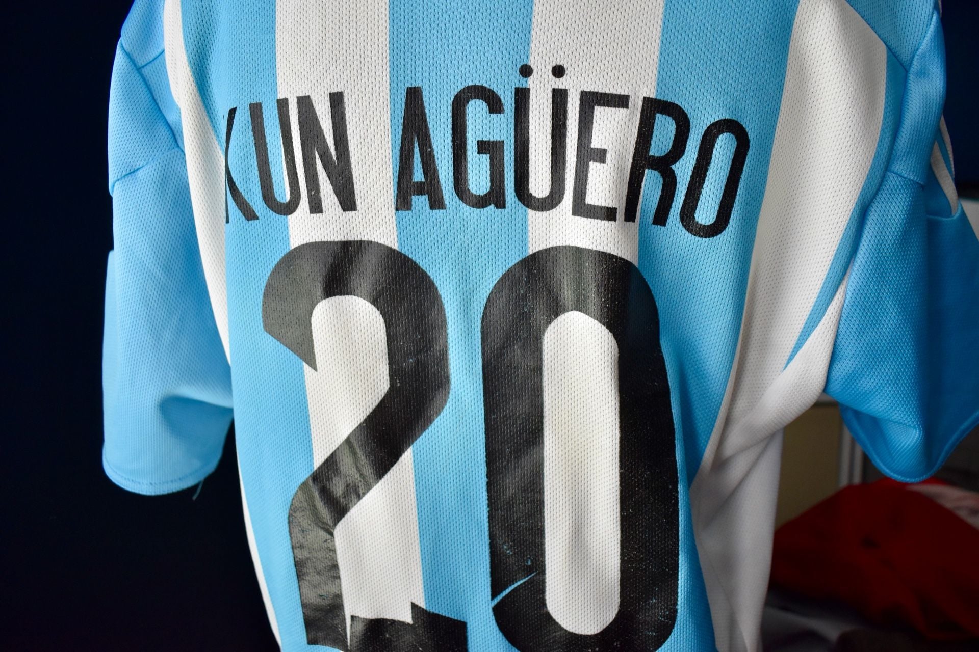Adidas Argentina National Team Home Soccer Jersey - Sergio 'Kun' Agüero #20 4