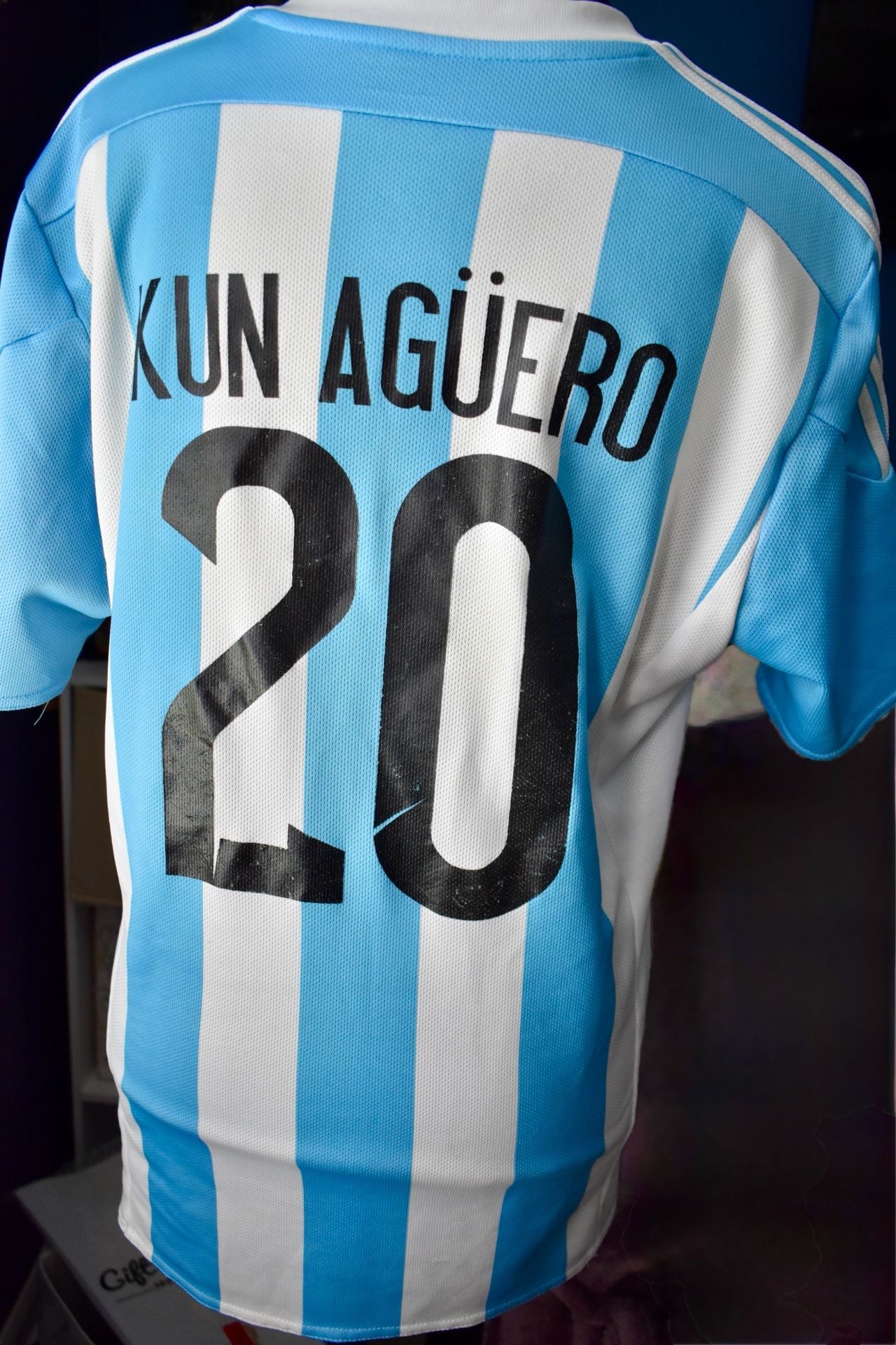 Adidas Argentina National Team Home Soccer Jersey - Sergio 'Kun' Agüero #20 5