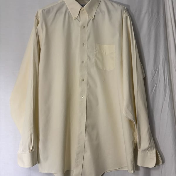 Brooks Brothers Non-Iron Button-Down Long Sleeve Dress Shirt in Yellow