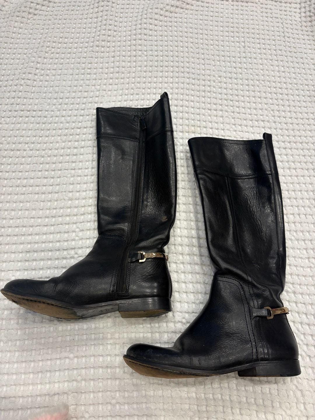 Tory Burch Black Leather Riding Boots 2