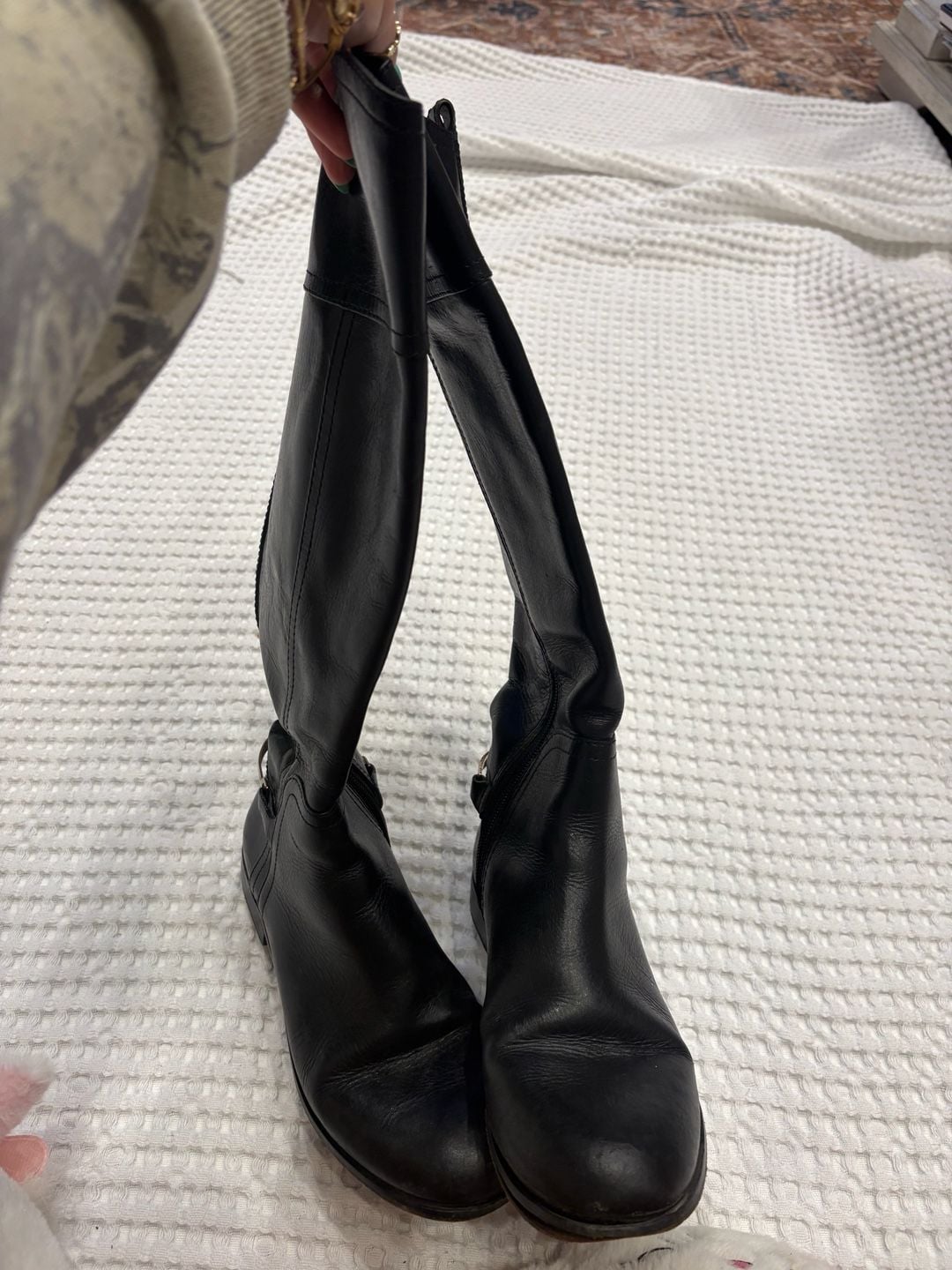 Tory Burch Black Leather Riding Boots 4
