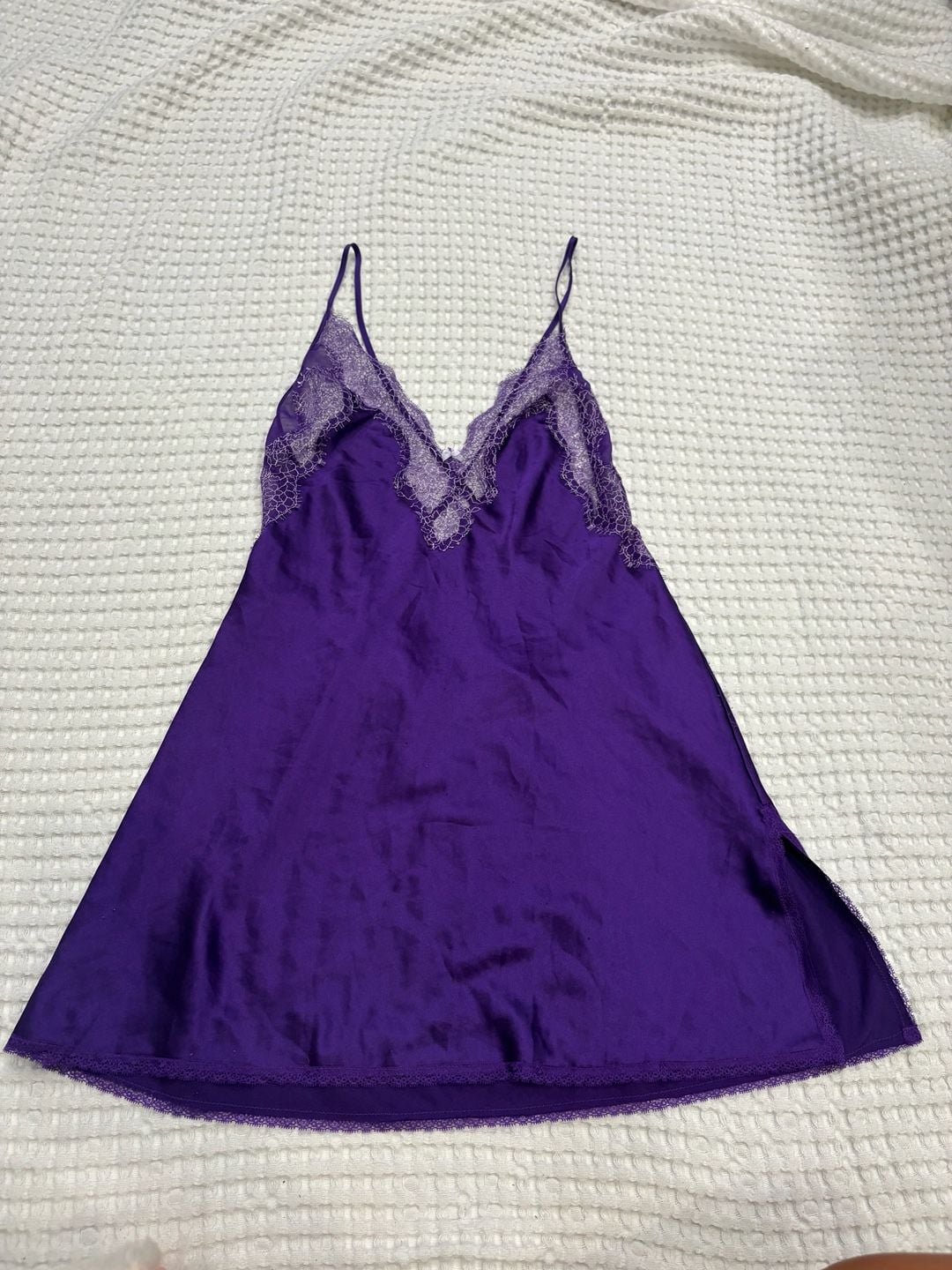 Victoria's Secret Satin and Lace Plunge Slip Dress 2