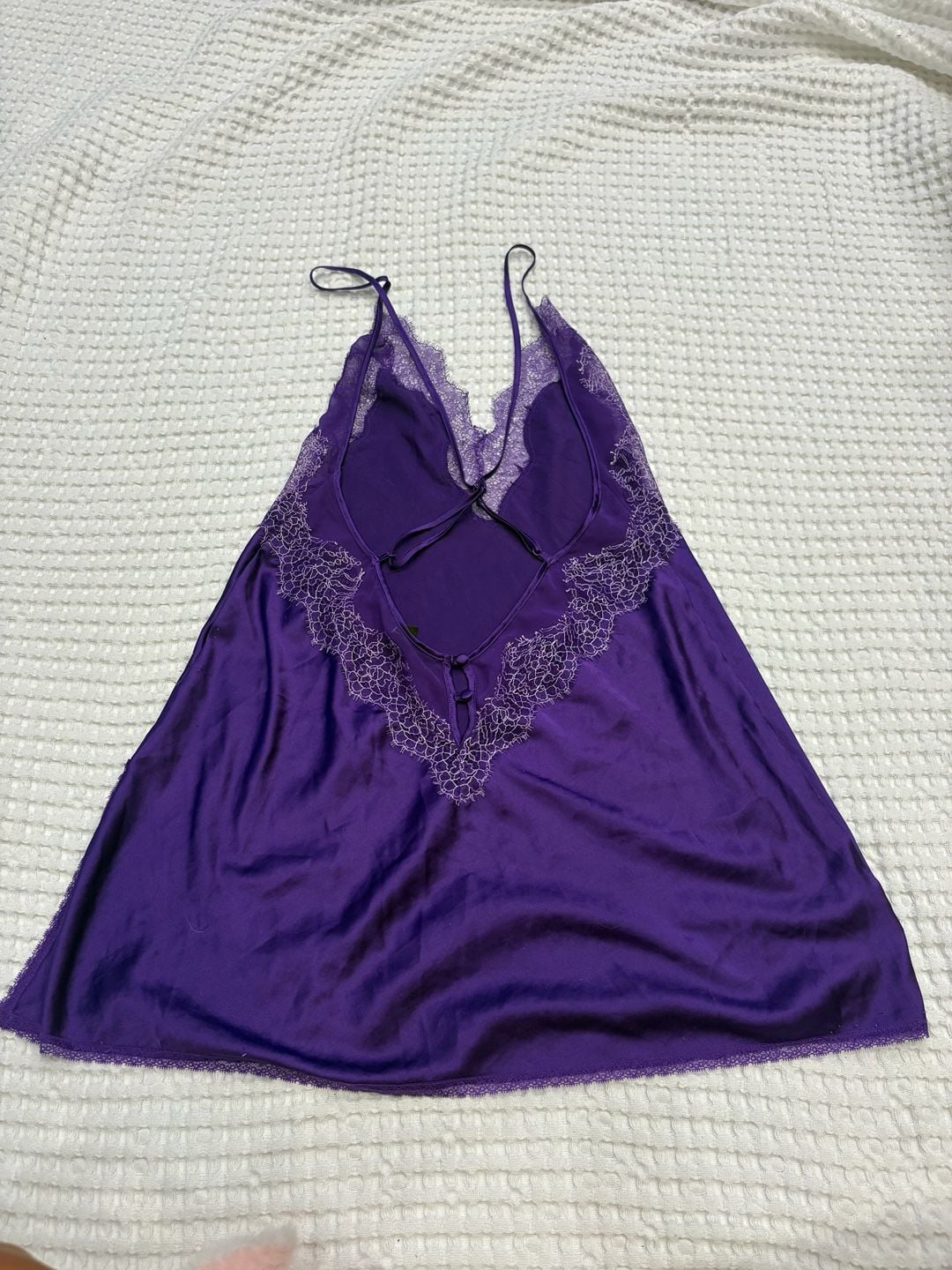 Victoria's Secret Satin and Lace Plunge Slip Dress 4