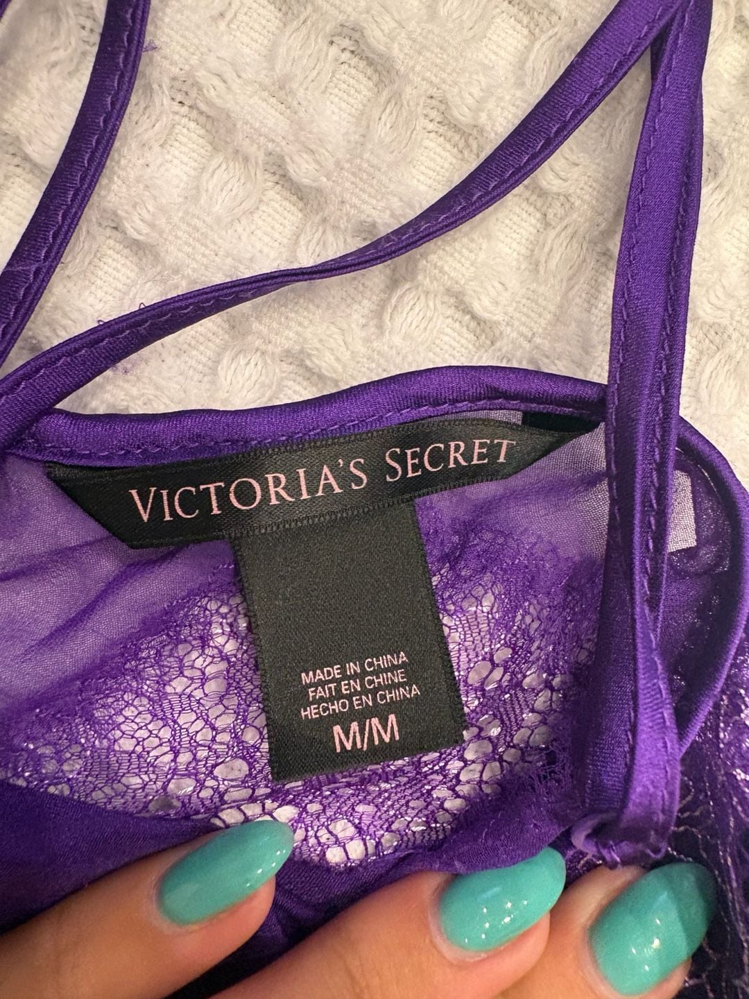 Victoria's Secret Satin and Lace Plunge Slip Dress 6