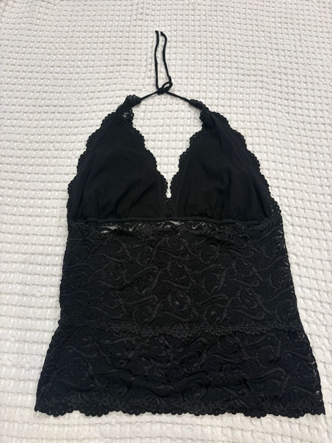 Bebe Black Lace Halter Top 3