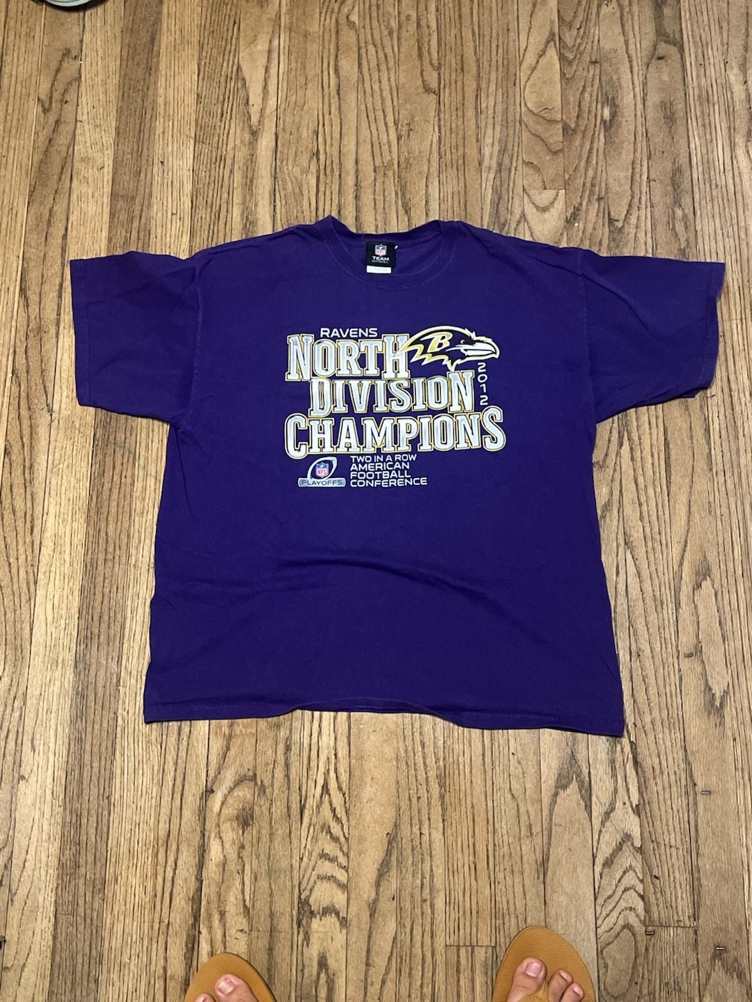 Baltimore Ravens 2012 North Division Champions NFL Team Apparel Graphic T-Shirt 2